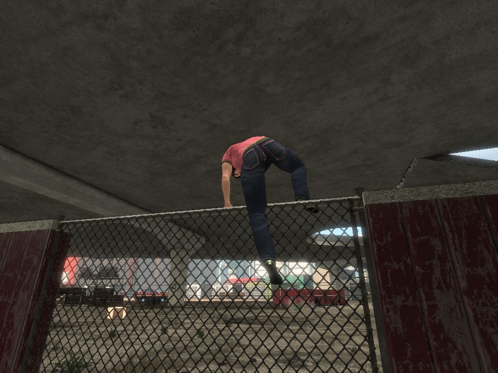 You can climb over fences.